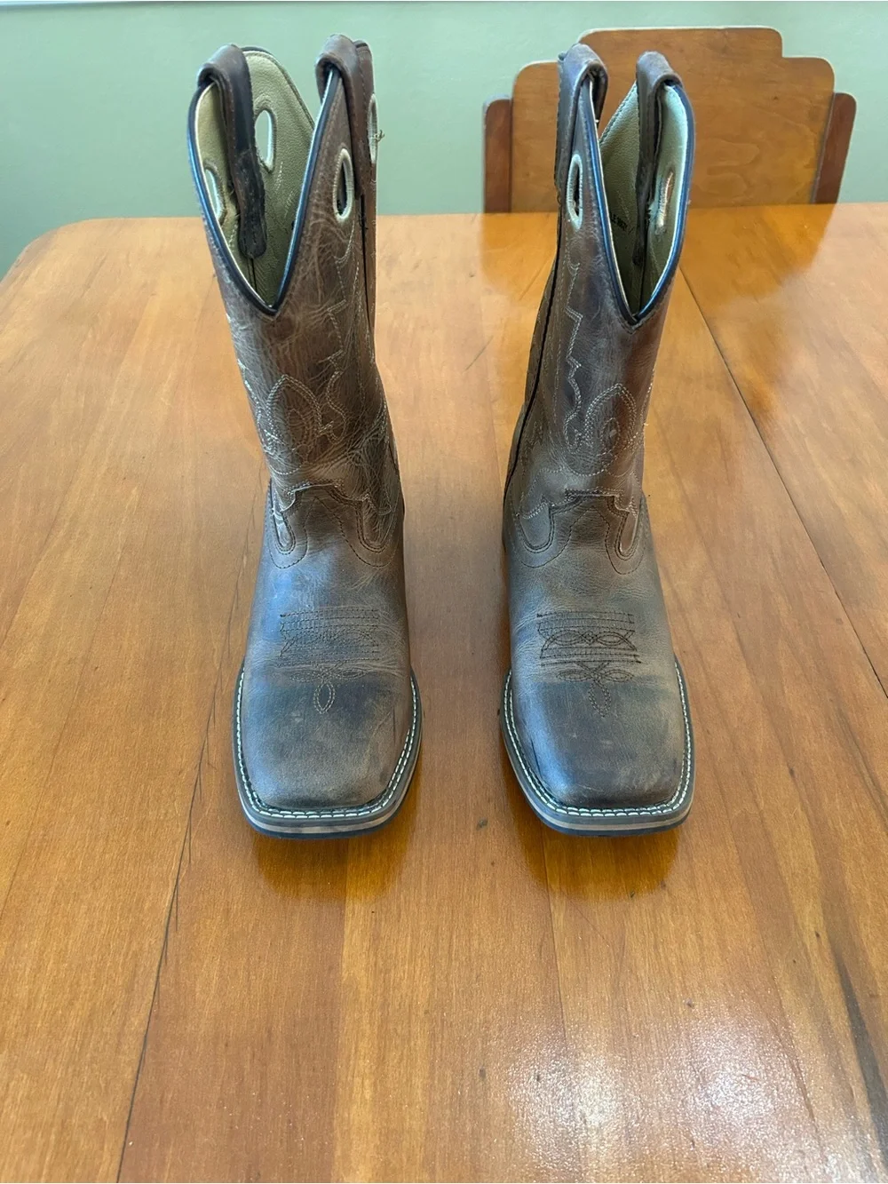 Smoky Mountain Square Toe Two-Tone Western Cowboy Boots Size 5Y